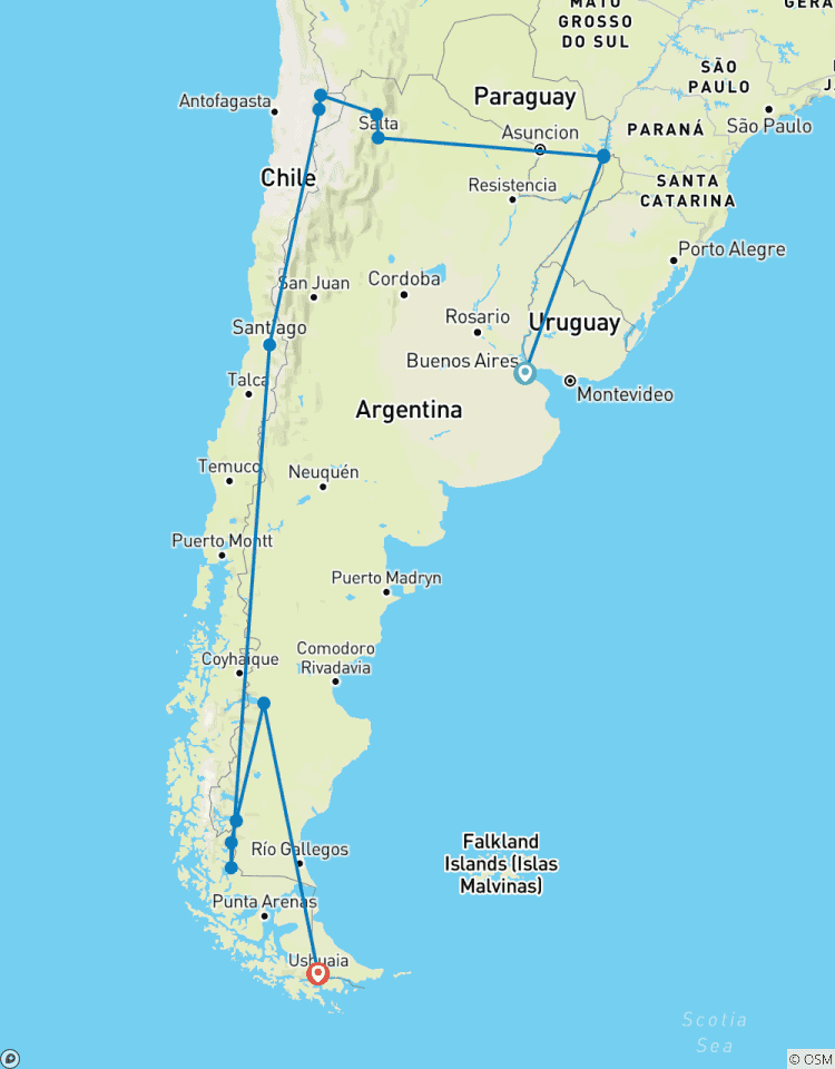 Kruispunt van de Andes: Argentinië & Chili in 22 dagen-rondreis