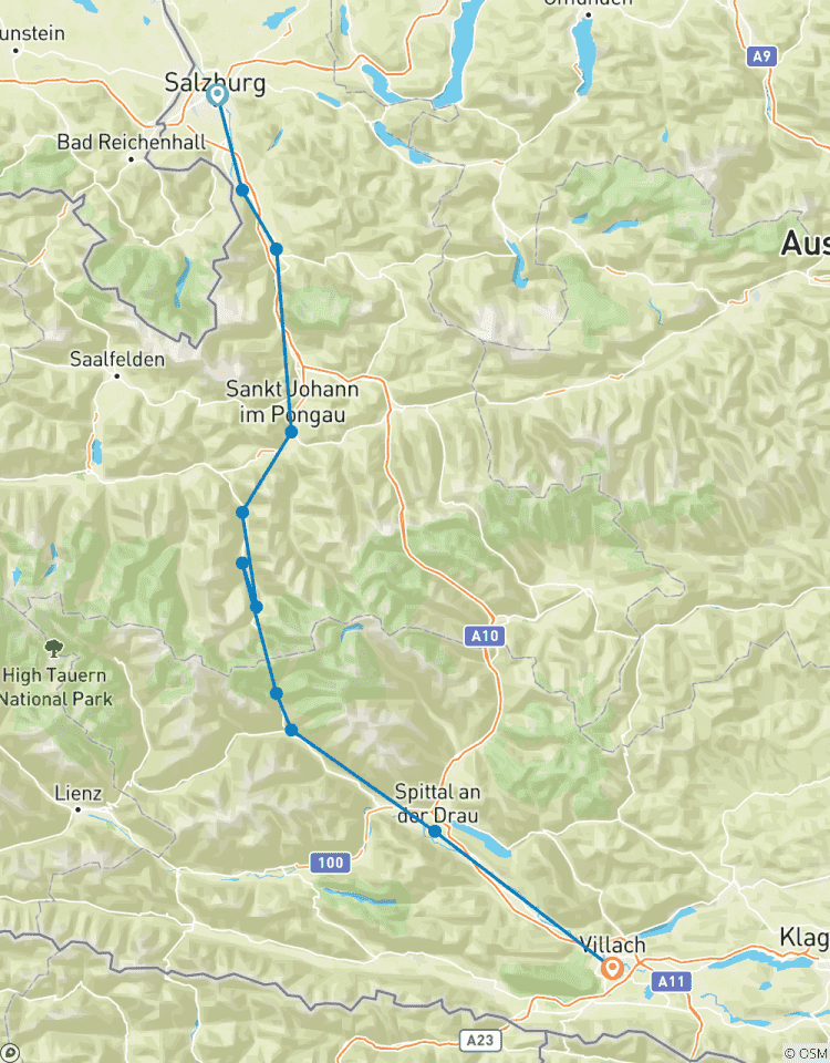 Alpe Adria 1 - De Salzbourg à Villach circuit