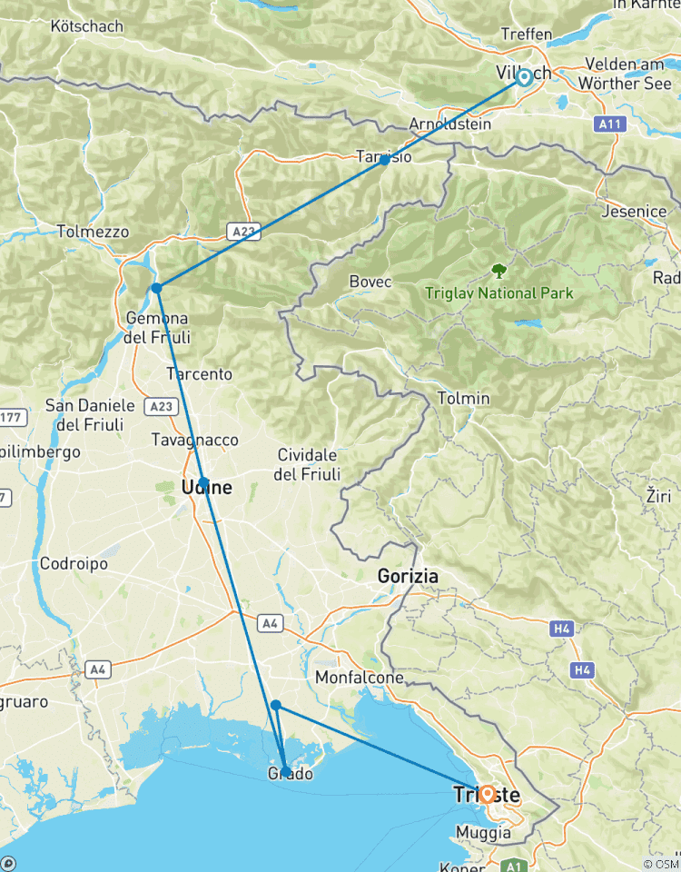 Alpe Adria 2 - De Villach à Trieste circuit