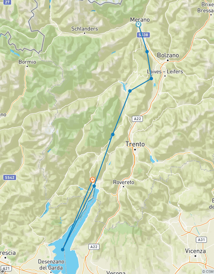 De Merano au lac de Garde circuit