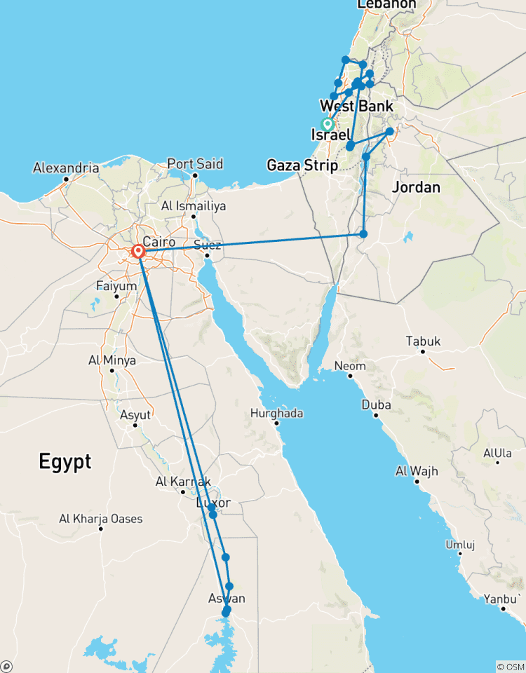 13 Days Highlights tour of Israel, Jordan & Egypt Tour