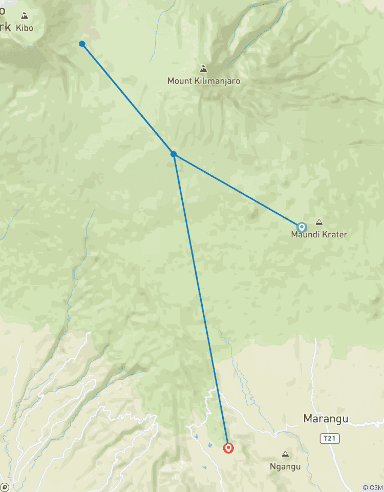 Ascension du Kilimandjaro par la route de Marangu 5 jours circuit
