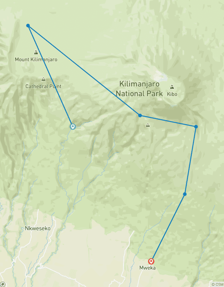 Ascension du Kilimandjaro par la route Machame 6 jours circuit