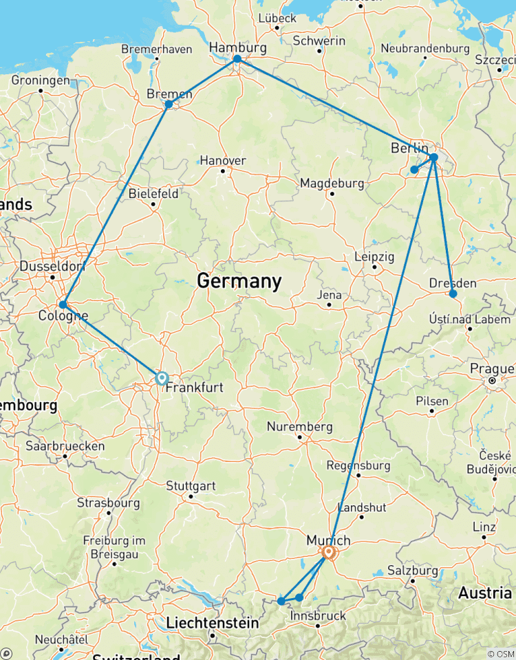 The Highlights of Germany by Train Tour