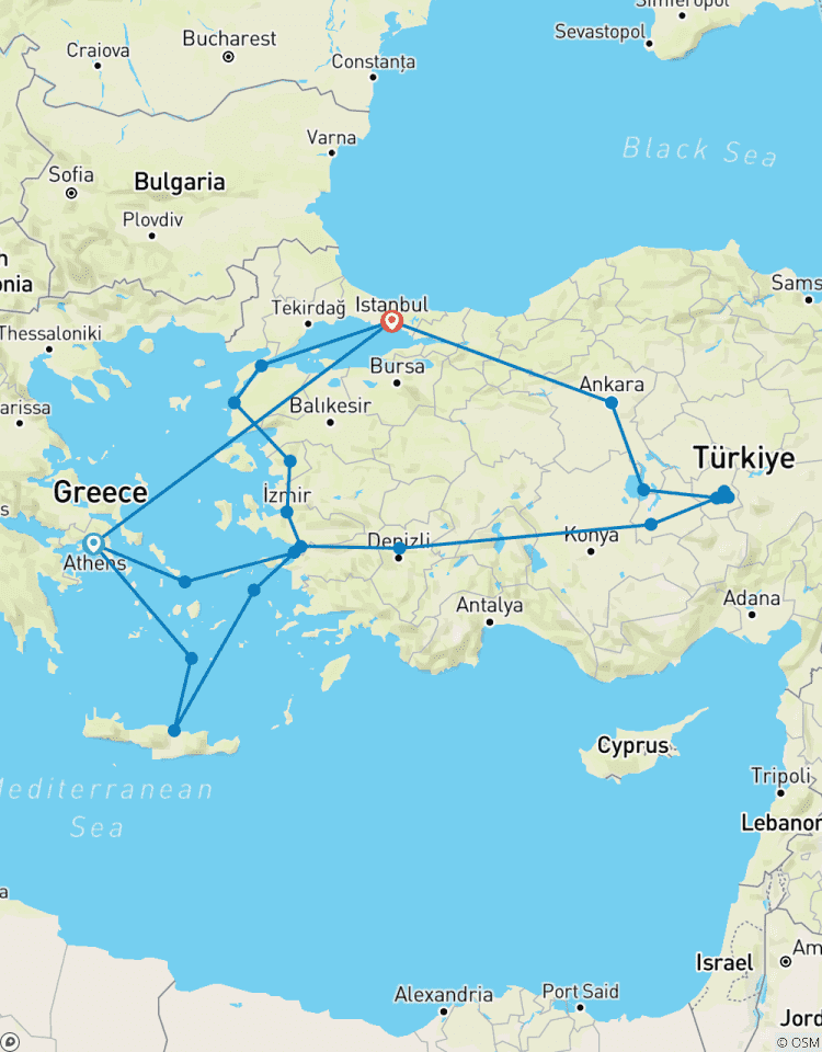 Le meilleur de la Grèce et de la Turquie avec une croisière de 3 jours (petit groupe) circuit