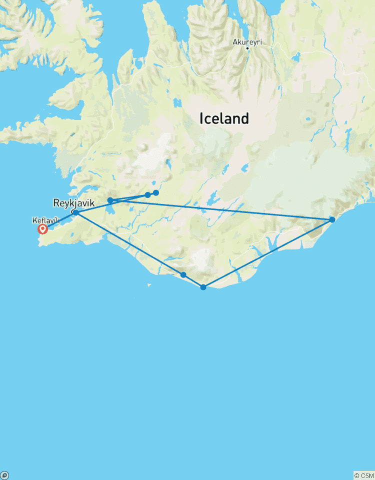 Reykjavik, Goldener Kreis und Südküste - 7 Tage Rundreise