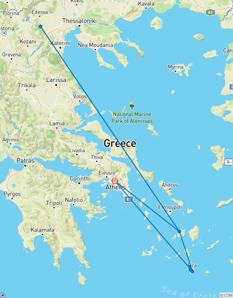 Paros et Santorin : Circuit de 3 jours dans les îles emblématiques des Cyclades circuit