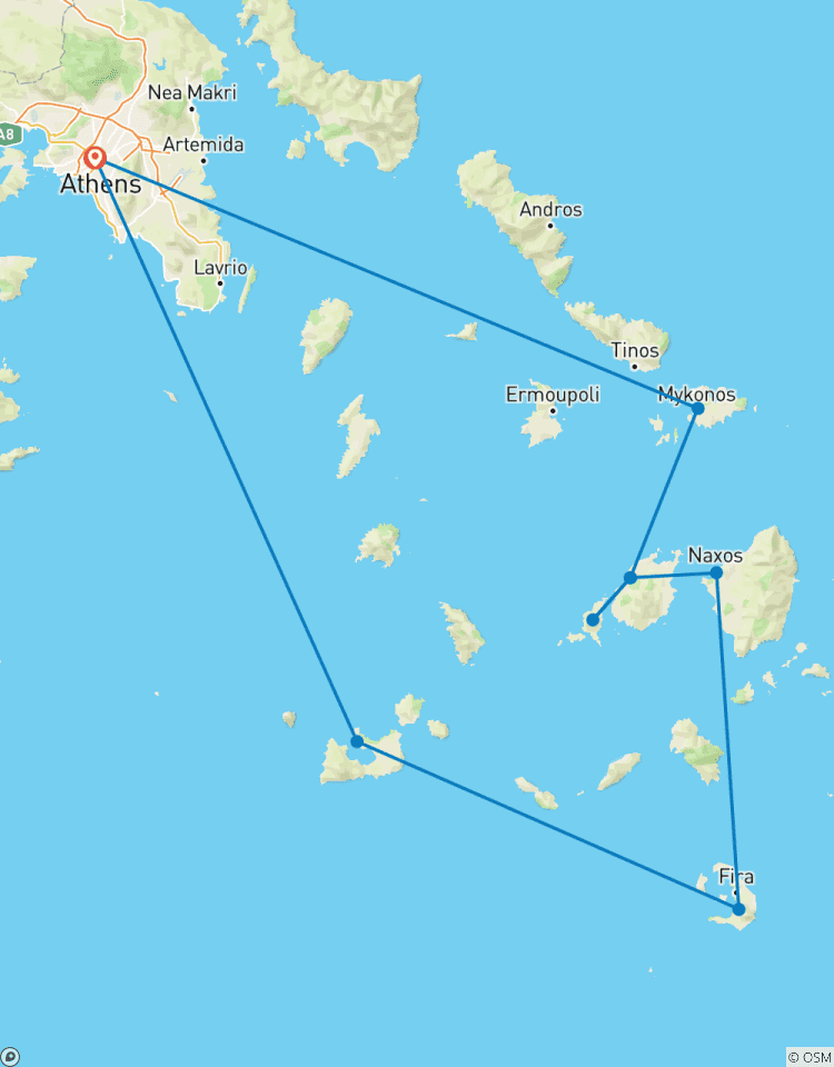 Odyssée des 5 îles grecques avec visites guidées - Premium circuit