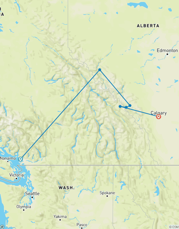 5 jours d\'aventure VIA Rail de Vancouver aux Rocheuses circuit