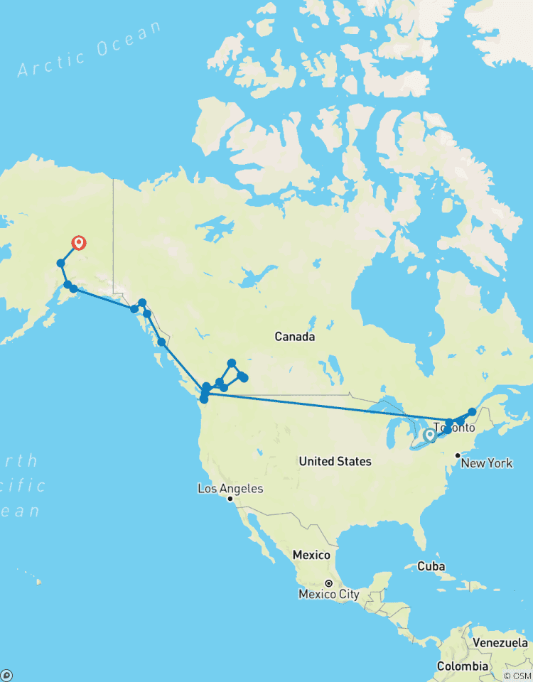 Das ultimative Kanada und Alaska Toronto → Fairbanks (2027) Rundreise