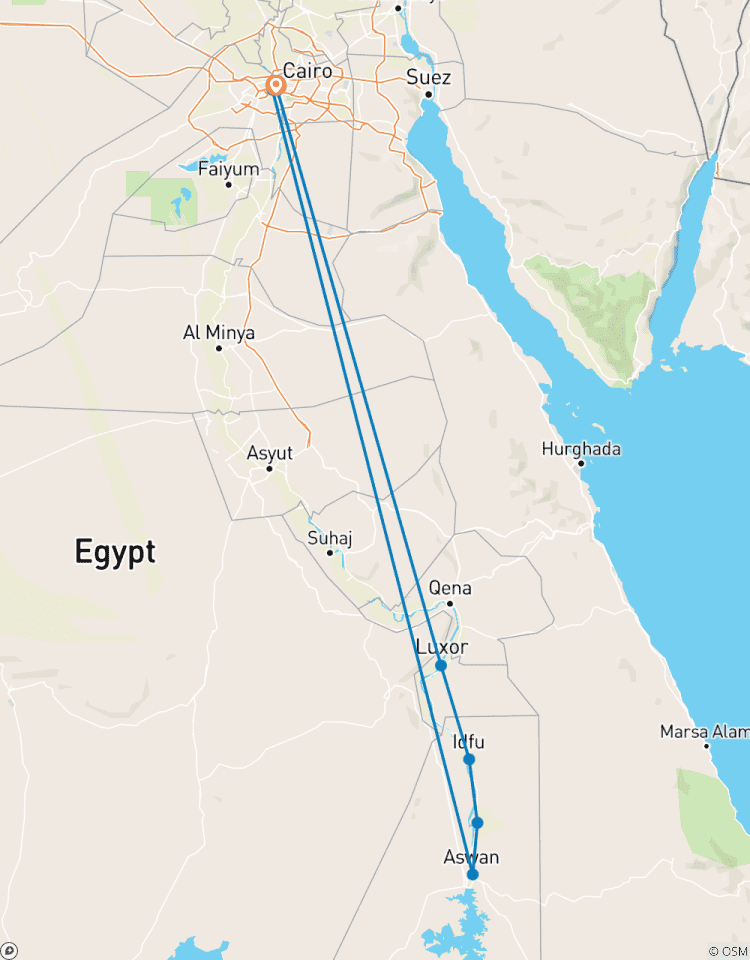 Oude Koningen van de Nijl – Caïro, Aswan, Nijlcruise & Luxor – retour per nachttrein – 9 dagen-rondreis
