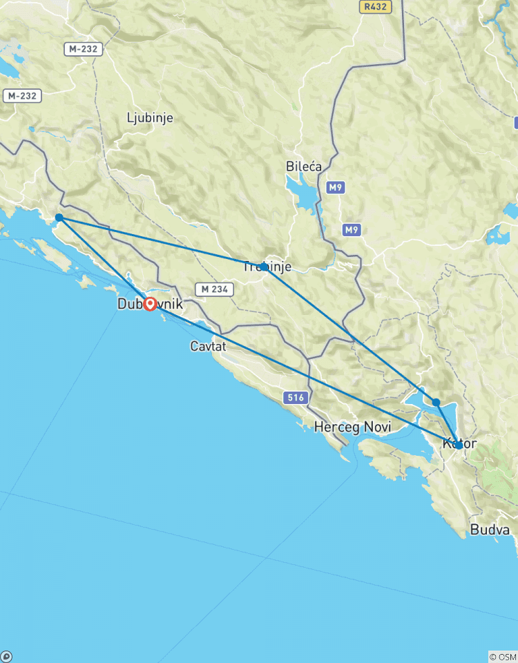Alle seizoenen 2 dagen micro rondreis vanuit Dubrovnik om Montenegro en Bosnië te bezoeken. Kotor, Perast, Trebinje, Tvrdos, Vjetrenica, Zavala.-rondreis