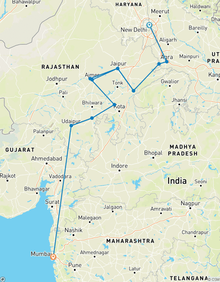 L\'Inde du Nord ancienne circuit