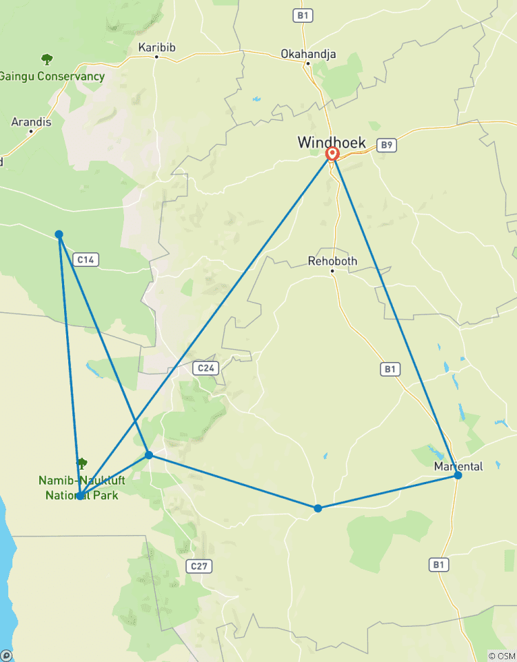 Circuito Escapada a la Región de Sossusvlei, Excursión Privada