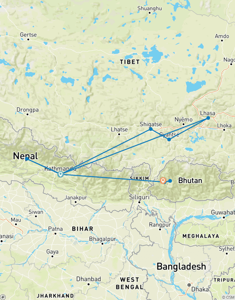 Circuito Viaje a Nepal, Tíbet y Bután