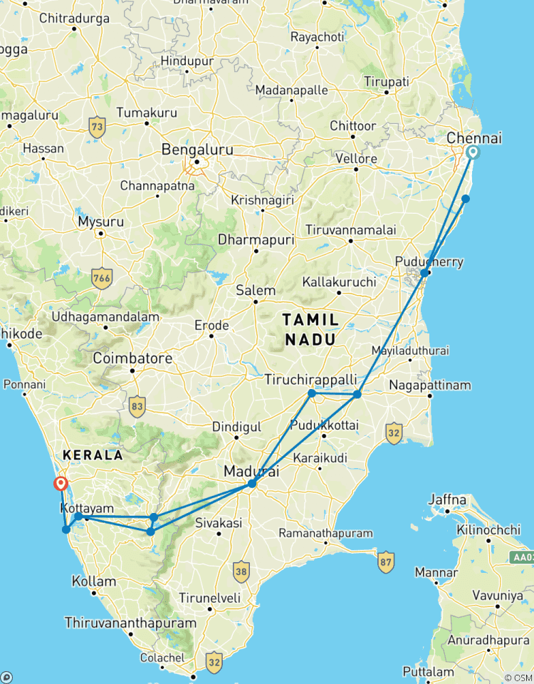 Circuito Lo mejor del sur de la India