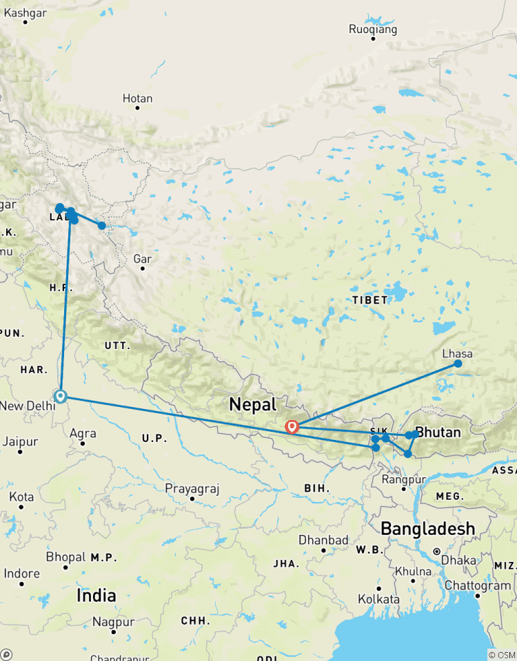 Indien Rundreise mit Nepal und Bhutan Rundreise