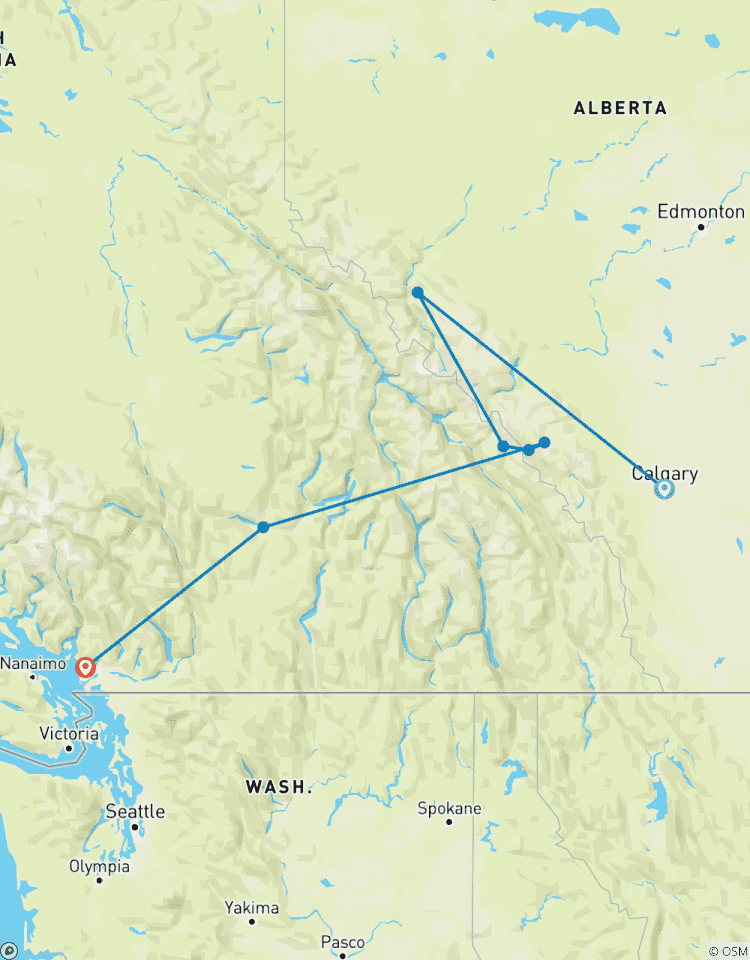 Circuito Excursión de Aventura de Verano de 7 días por las Rocosas: De Vancouver a Calgary con Rocky Mountaineer