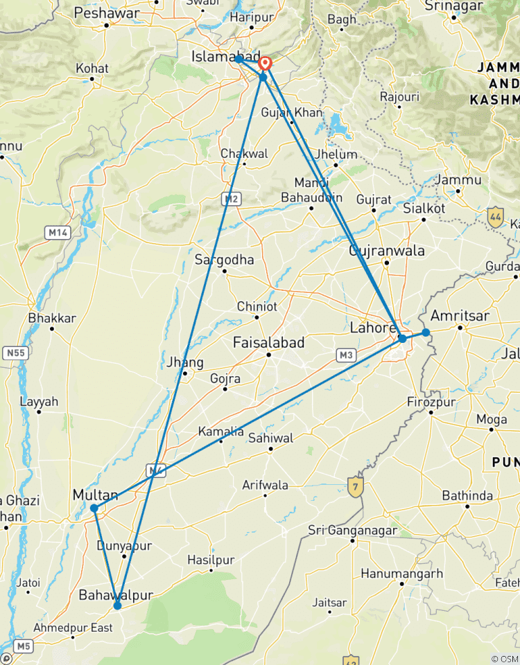 Circuito Circuito por el patrimonio Mogol y colonial de Pakistán