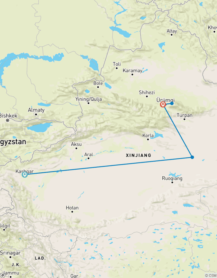 Circuito Viaje económico a Xinjiang: Kashgar, Turpan, Urumqi y Tianchi 7 días