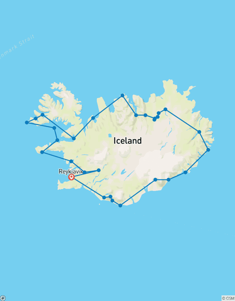 Circuito Gran vuelta a Islandia en 12 días