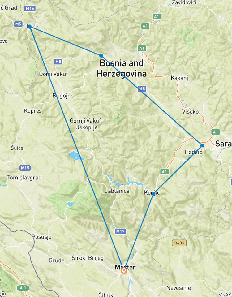 De Mostar à Sarajevo, Travnik et Jajce en 4 jours. Découverte de la Bosnie tout au long de l\'année, hors des sentiers battus, sans se presser. circuit