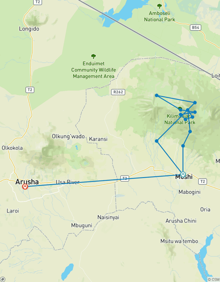 6 jours de trekking sur le Kilimandjaro via la route Machame circuit