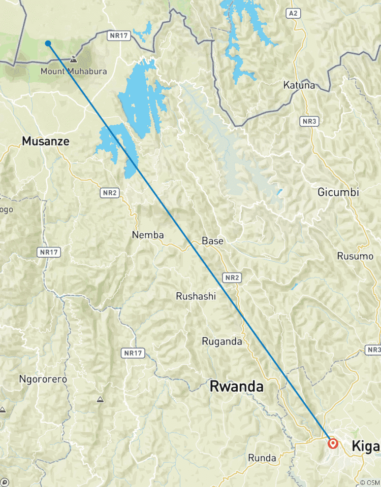 2 Tage Uganda Gorillas ab Kigali Rundreise