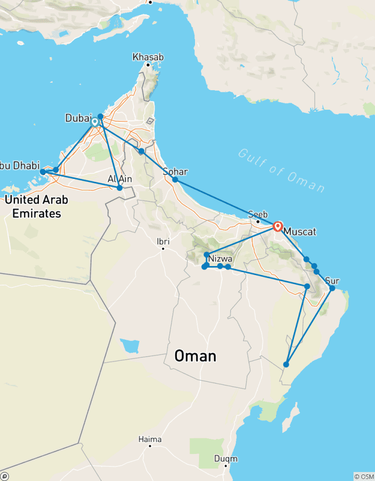 EAU & OMAN : du modernisme aux traditions - Circuit accompagné dans des hôtels 4 étoiles - Pension complète circuit