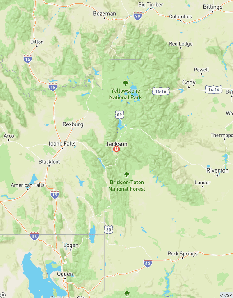 Wilde Wyoming rugzak-rondreis