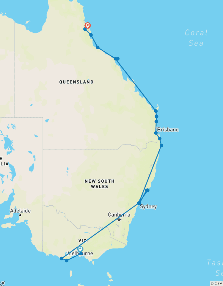 Circuito Costa este de Australia: 7 semanas - Ultimate