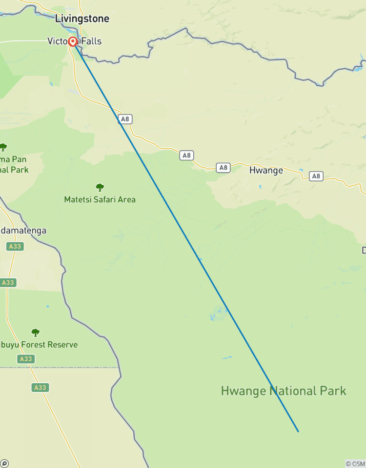 Hwange und Victoriafälle Rundreise