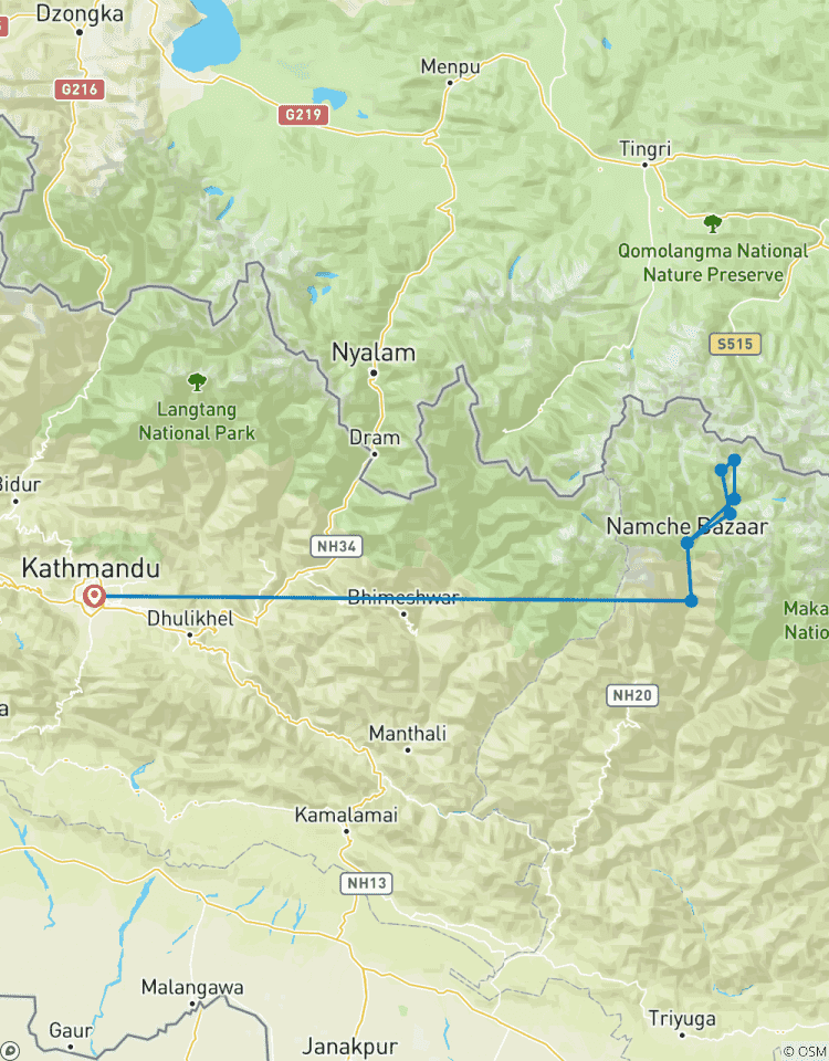 Budget Trek du camp de base de l\'Everest circuit