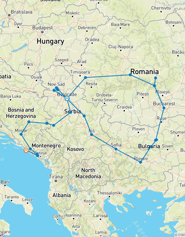 Petit groupe : Grand cercle des Balkans, 19 jours circuit