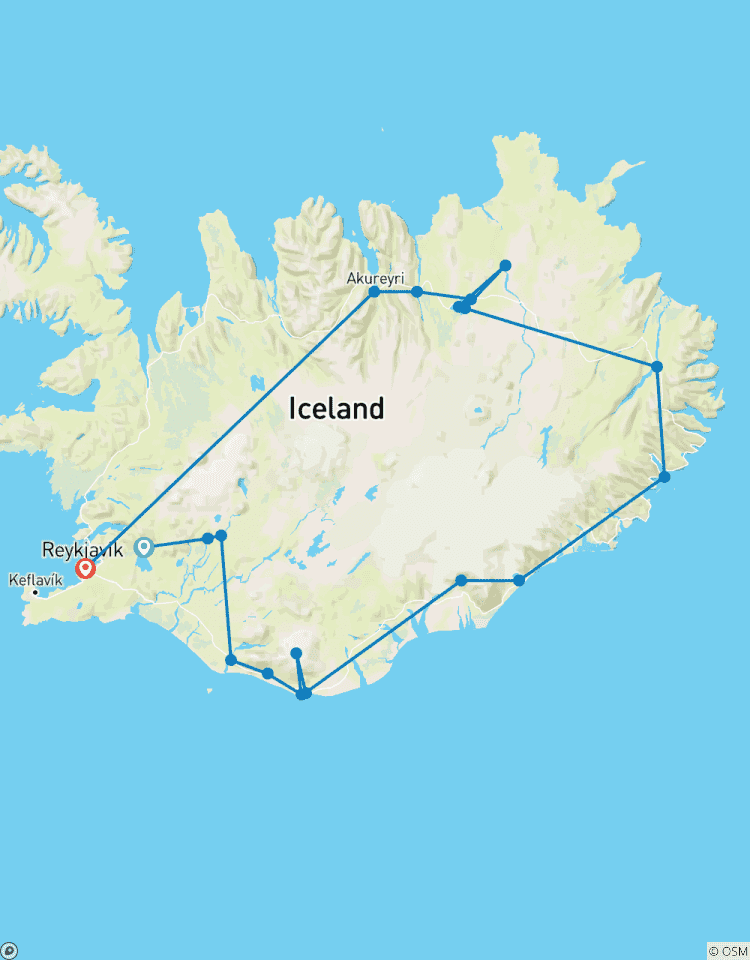 Circuito Vuelta a Islandia en minibús en verano, 6 días