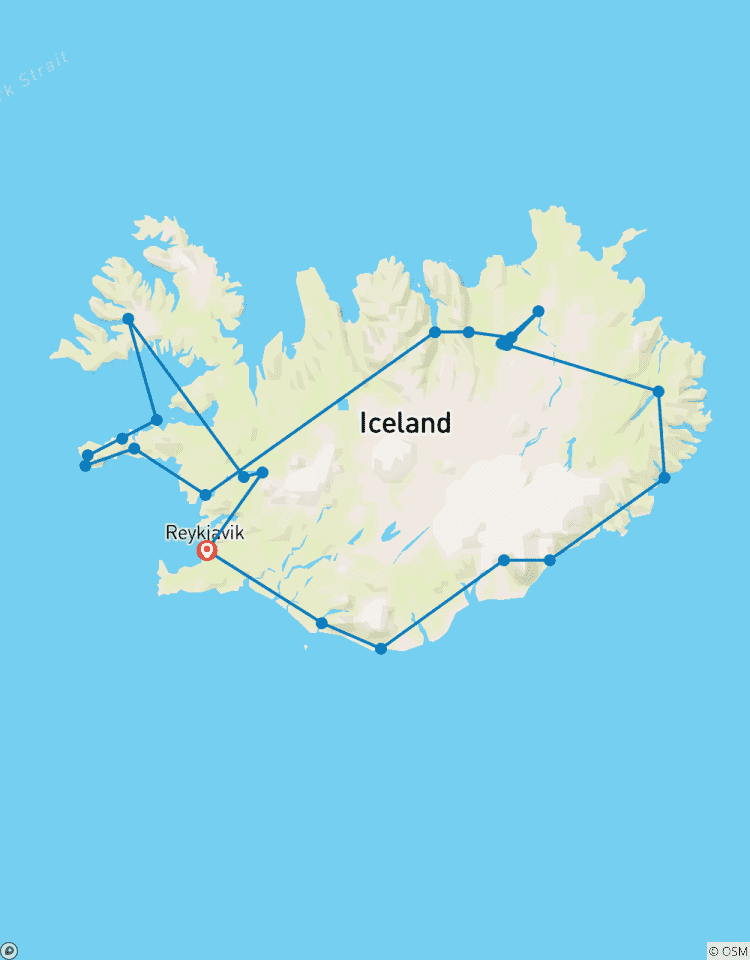 Circuito Circuito de 8 días en minibús por Islandia en verano