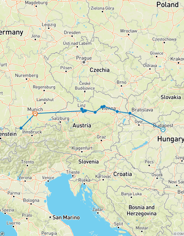 Donau-Sinfonie mit 2 Nächten in München (Westbound) 2026 Rundreise