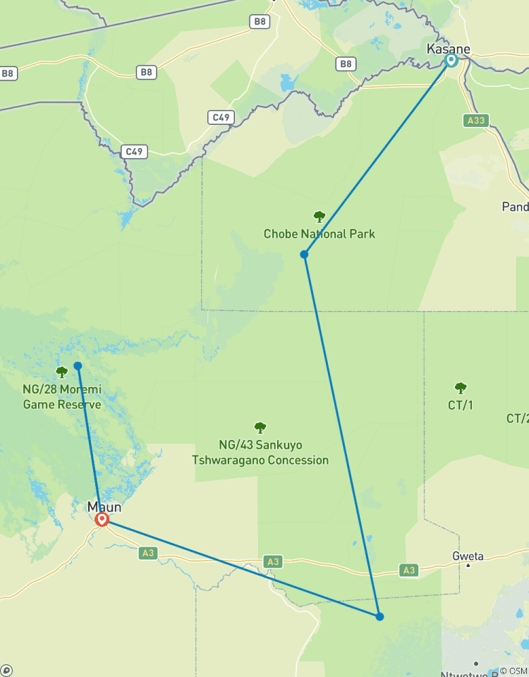 9 Days, Ultimate Chobe, Elephant Sands ,Makgadikgadi Pans, Okavango Delta Safari & Moremi Tour