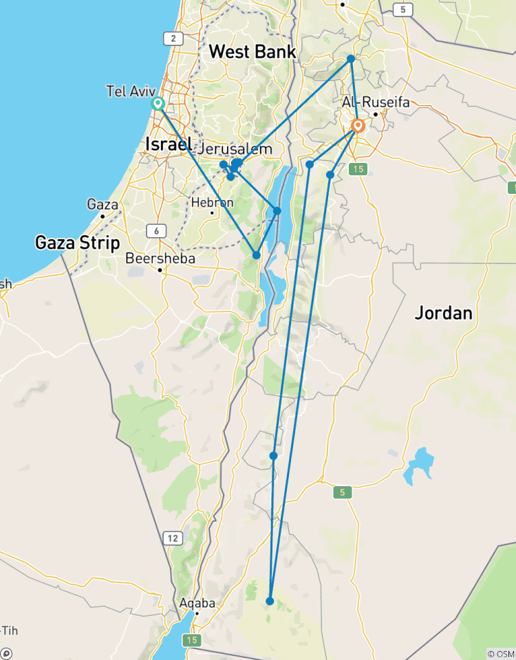 Séjour en Israël et en Jordanie circuit