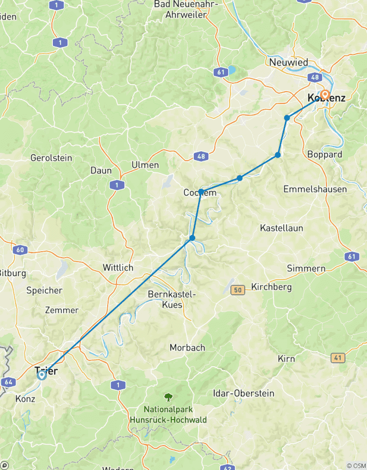 Circuito Lo mejor de Moselsteig, Tréveris - Coblenza