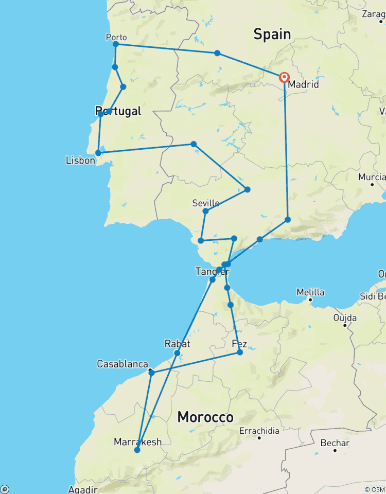 Circuito España, Portugal y Marruecos - Grupo reducido