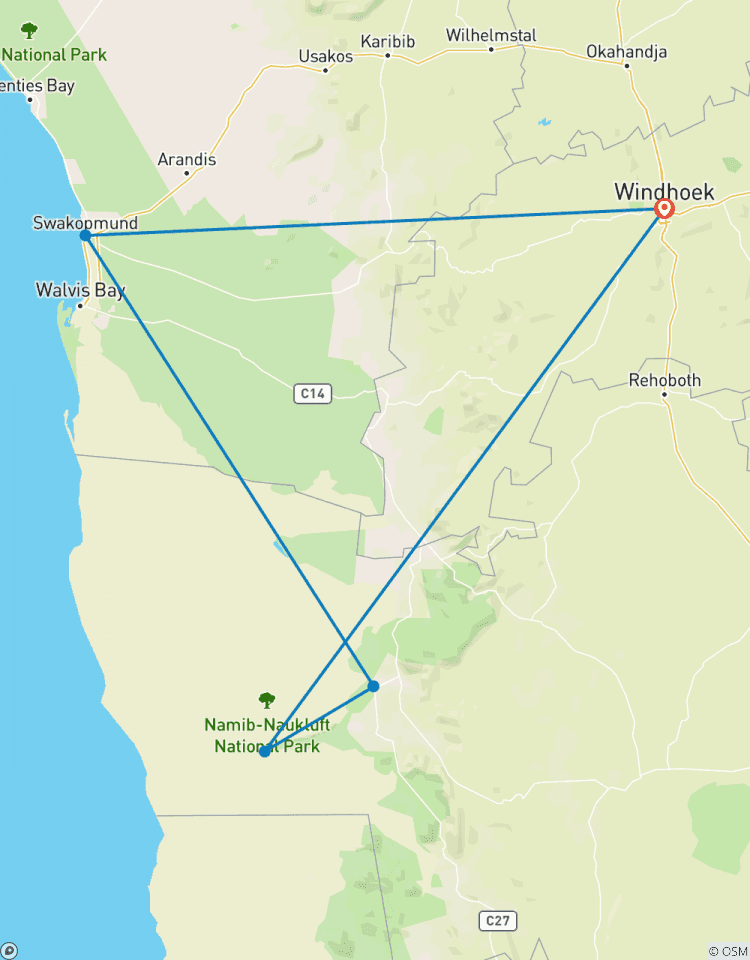 Circuito Desiertos de Namibia, Excursión Privada (Bajo petición)