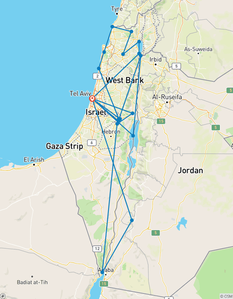 Bijbels Israël en Jordanië 7 dagen (single, 4* hotel)-rondreis