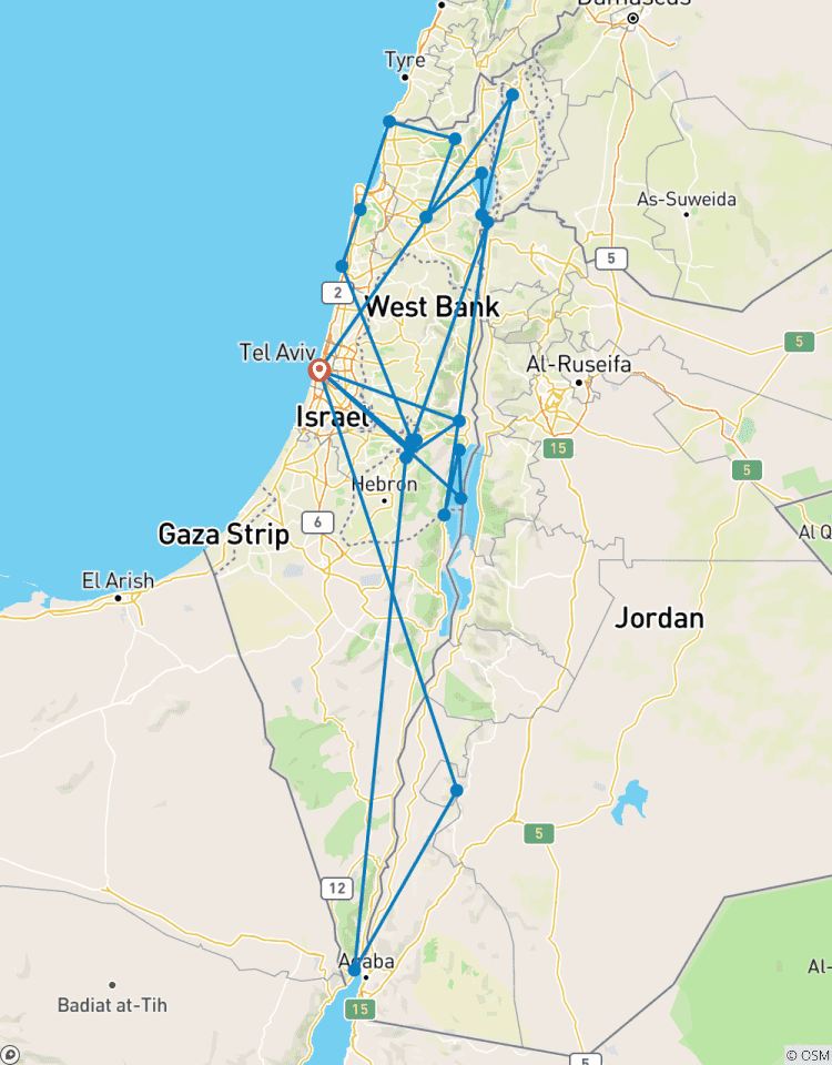 Bijbels Israël en Jordanië 7 dagen (single, 3* hotel)-rondreis
