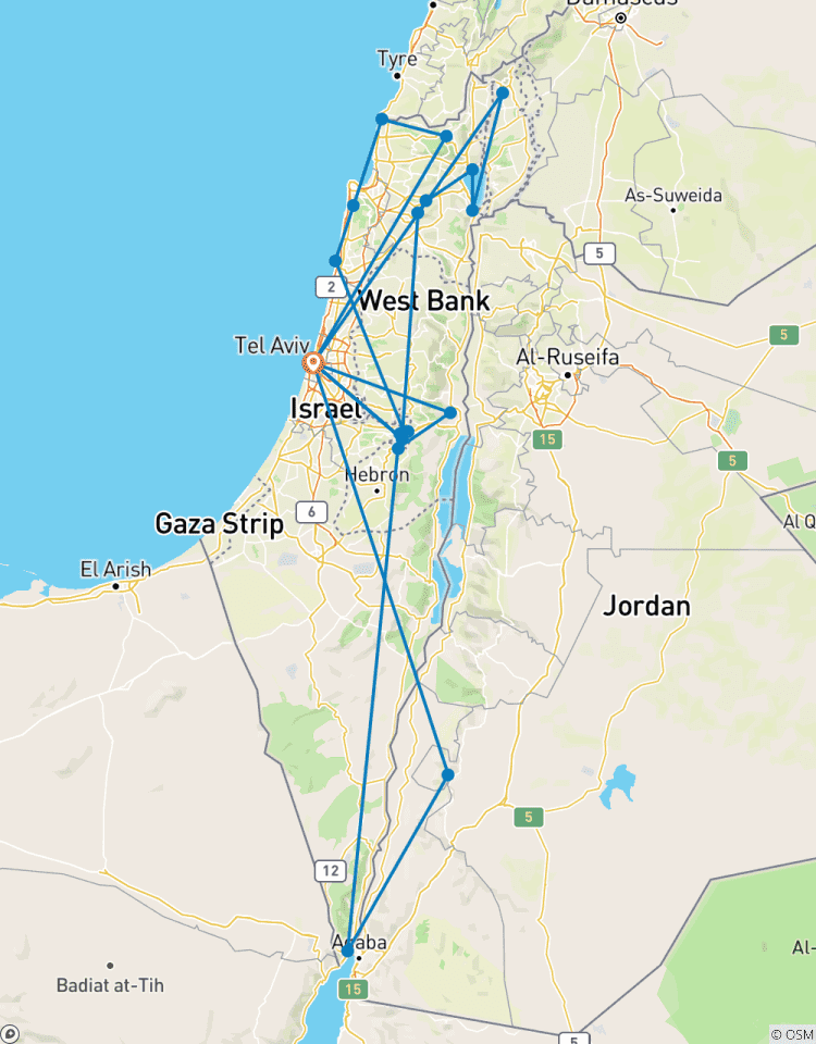 Bijbels Israël en Jordanië 7 dagen (2+Reizigers, 5* Hotel)-rondreis