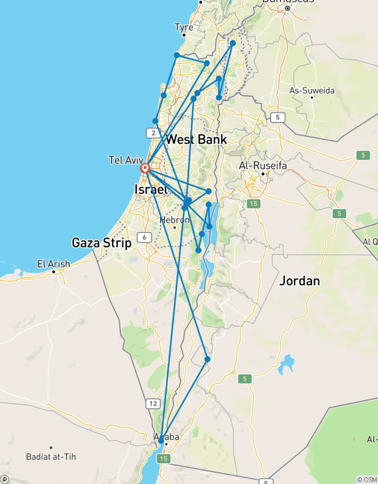 Bijbels Israël en Jordanië 7 dagen (2+Reizigers, 4* Hotel)-rondreis