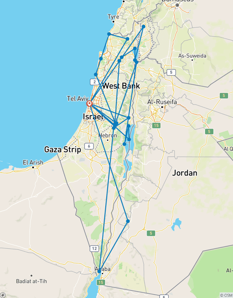 Bijbels Israël en Jordanië 7 dagen (Single, 5* Hotel)-rondreis
