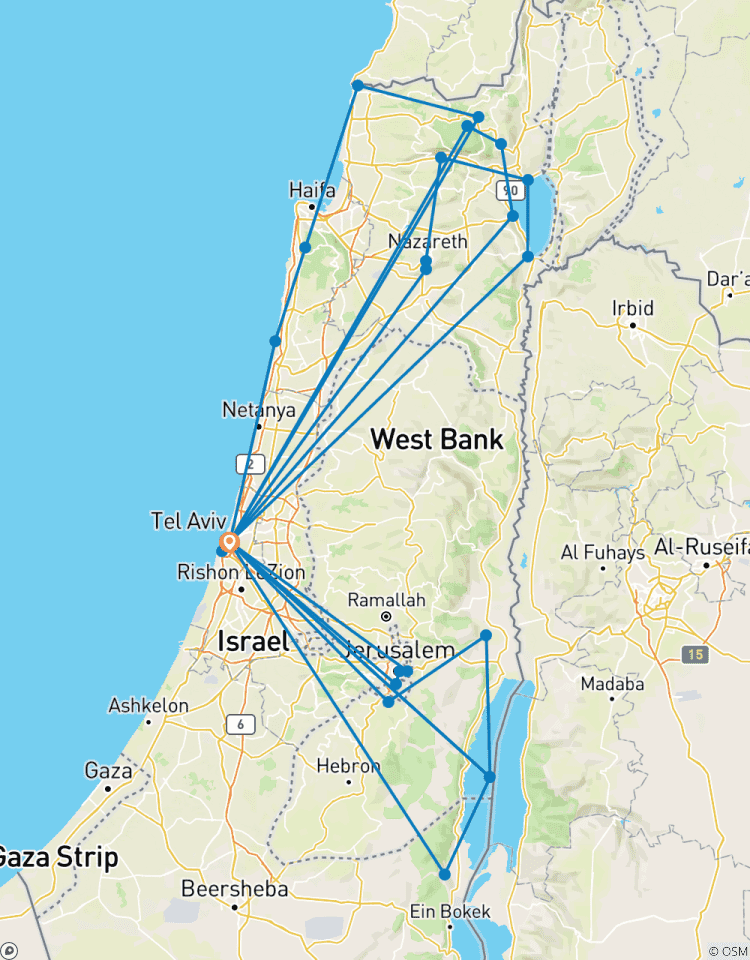 Circuito Israel 9 días Deluxe (2+Viajeros, Hotel 3*)