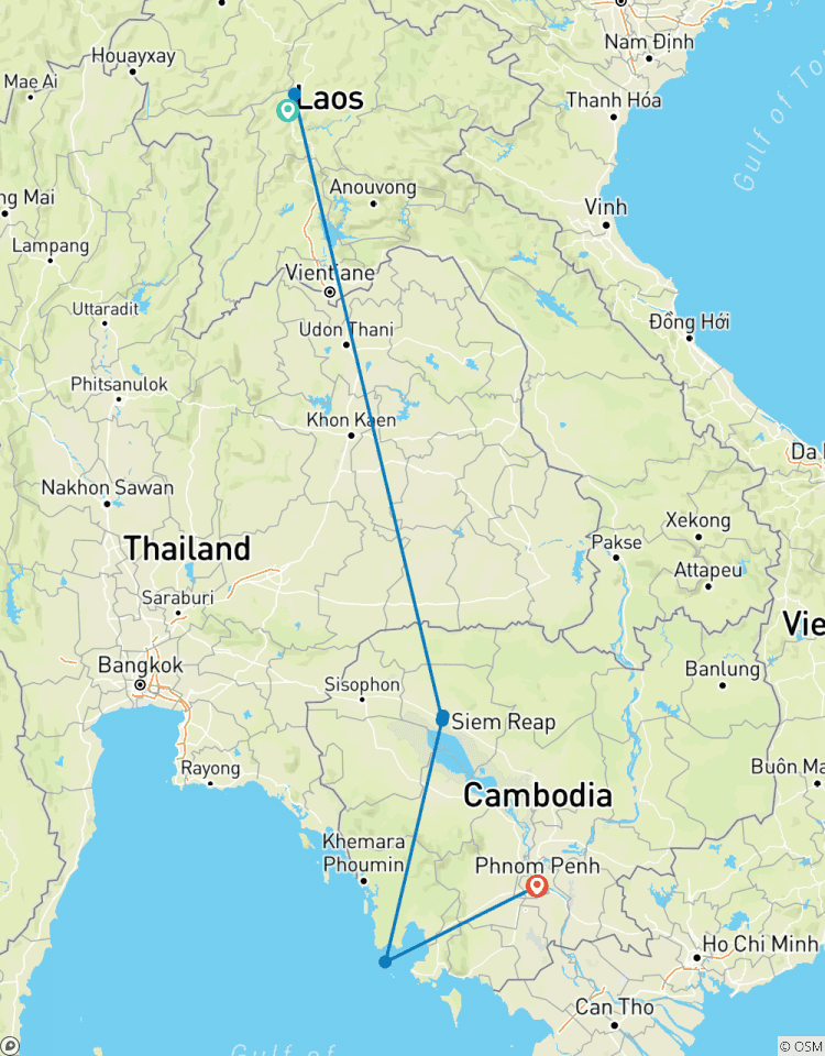 Laos und Kambodscha mit Badeurlaub auf Koh Rong 16 Tage Rundreise