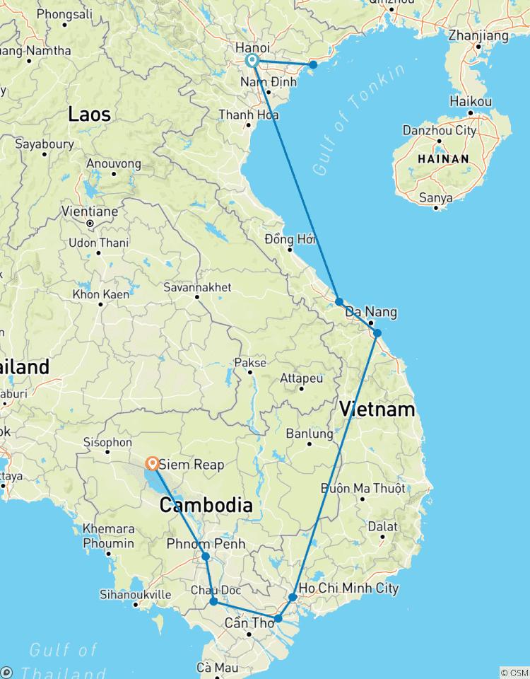 Vietnam komplett mit den Bergvölkern im Norden und dem Kultur - Highlight Angkor 21 Tage Rundreise